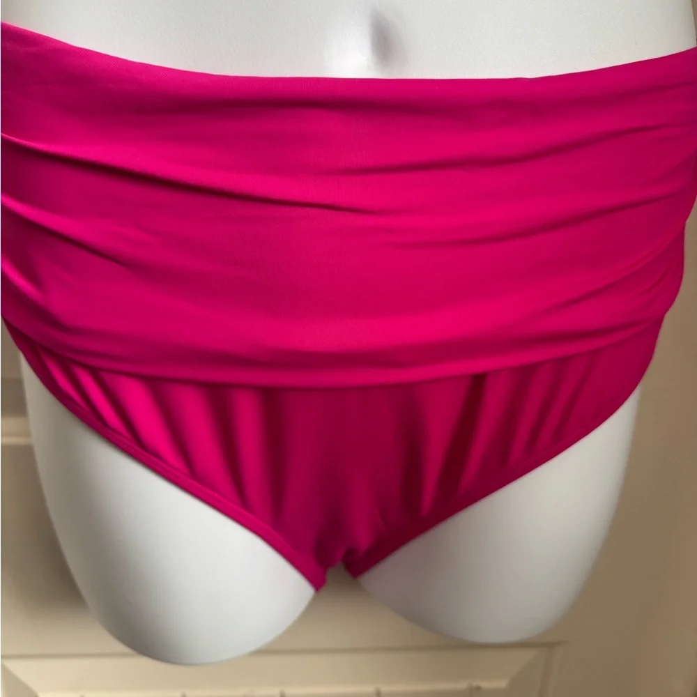 Vibrant Pink Hipster Cut w/Shirred Waistband, Size XL